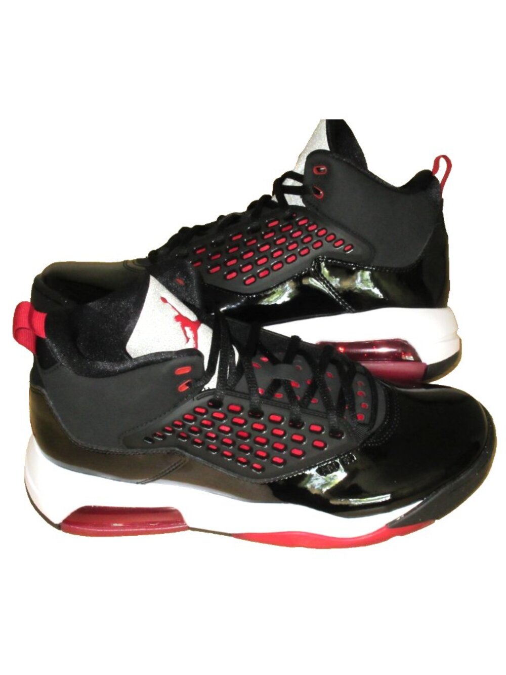 Jordan Men's Maxin 200 Basketball Shoes Black Gym Red White Size 10 NEW
